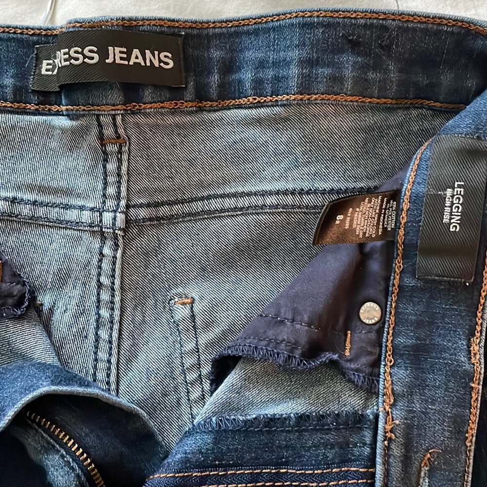 Express jeans 8R High rise legging jeans